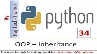 Python Tutorial - Part 34 - Inheritance | Python for Beginners | Learn Python