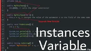 What is meaning of Instance Variable in Java