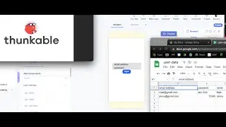 Thunkable How to use Google Sheets to create a user login screen