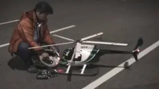 T-rex 600 ESP Scale RC Helicopter Hughes 500 Night Flying