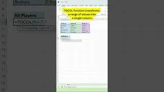 Excel Dynamic Array Functions TOCOL, WRAPCOLS & VSTACK 
