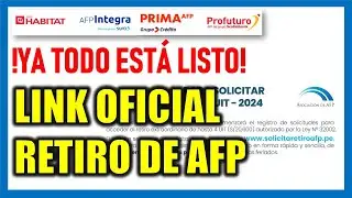 LINK OFICIAL RETIRO DE AFP 2024 |Se publica el LINK OFICIAL para acceder al Retiro de AFP 4 UIT