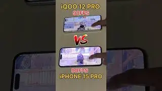 iQOO 12 PRO😱 (90FPS) Vs iPHONE 15 PRO(90FPS)-BGMI 90FPS TEST 
