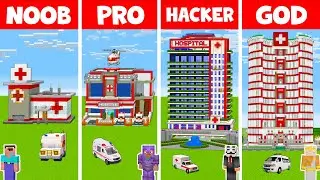 Minecraft NOOB vs PRO vs HACKER vs GOD: HOSPITAL BUILD CHALLENGE in Minecraft / Animation