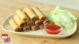 Renyah! Resep LUMPIA GORENG ISI AYAM SAYUR (Spring Roll)