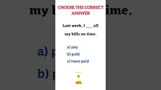English Grammar Quiz: Choose the correct answer