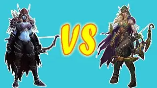 Warcraft III : Sylvanas(Forsaken) VS Sylvanas(High Elf)  (Level 10 Heroes)
