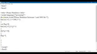 Displaying Prime numbers between 1 and 100 using Javascript