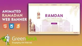 How to Make an Animated Website Using HTML CSS & JavaScript | 🌙✨ Ramadan 🌙✨ Animated Web Banner