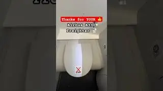 ✈️ Airplane Toilet 🚽 BLUE WATER 💦  FLUSH in a BRAND 🔥 new A330 Freighter Airplane #shorts