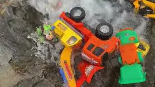 Toys jump into Water #toys #excavator #watercar #kidstoys #kids