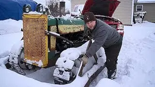 HAPPY NEW YEAR - Plowing Snow with a 70 Year Old Tractor