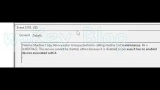 CARA MENGATASI Volume Shadow Copy Service Eror 0x80070422 The service cannot be started disable