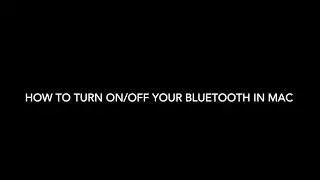 How to Turn On and Off Bluetooth in Mac #Bluetooth #Mac #MacTutorial