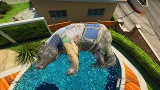 Slides Water Ragdolls GTA 5 Bear Changes Colors | Stunts / Fails / Wins / Jumps / Ramp 4K