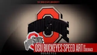Speed Art: OSU Buckeyes 3D Logo | By CodeDraco