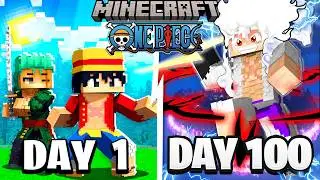 I Survived 100 DAYS as LUFFY in HARDCORE Minecraft ONE PIECE