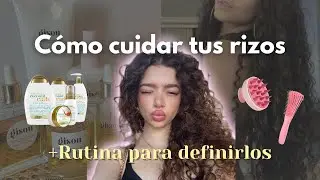 Cómo Cuidar y Definir tu CABELLO RIZADO+ Rutina Completa 👩🏻‍🦱🎀 | Moonie