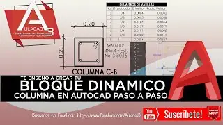 BLOQUE DINAMICO EN AUTOCAD COLUMNA PASO A PASO