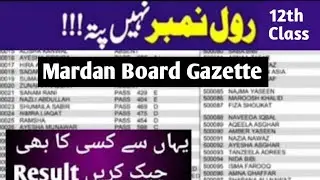 12th Class Result Gazette Mardan board HSSC result gazette 2024 Kpk Board