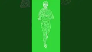 Green Screen Wireframe Running Man #shorts