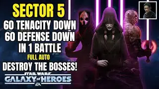 All Sector 5 Feats! 60 Tenacity Down & 60 Defense Down in 1 Battle! Master the Boss Battles!