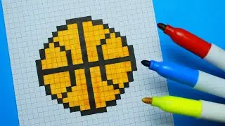 Как нарисовать баскетбольный мяч по клеточкам / How to draw a basketball by cells