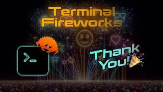 Firework Particle Engine in the Terminal - Thank you for 1000 subscribers