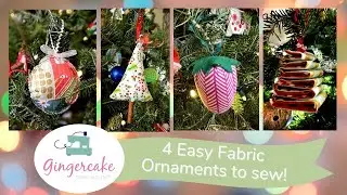 4 Easy Fabric Ornaments to Sew