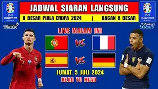 JADWAL SIARAN LANGSUNG EURO 2024 MALAM INI ~ JUMAT 5 JULI 2024 ~ PORTUGAL vs PRANCIS ~ Live RCTI