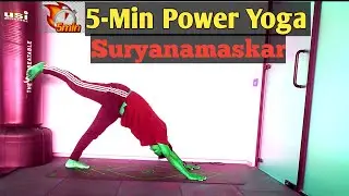 5-Min Power Yoga Suryanamaskar | Full-Body Workout at Home