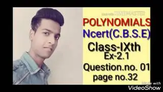 Polynomials Ex- 2.1 Q-1 Page No. 32,Maths Class 9th solution