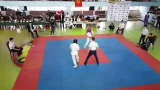 ДРАЛСЯ СО СЛОМАННОЙ РУКОЙ! Всестилевое каратэ раздел FULL CONTACT,Турнир города Бишкек Кыргызстан