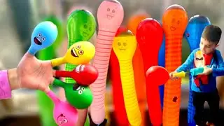 Learn Colours With The balloon finger For kids #learncolours #Colorsforkids