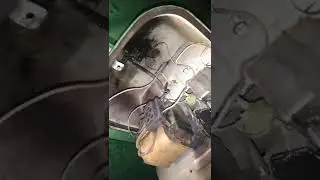 Взорвался конденсатор в светильнике по причине упавшего провода на гараж 6kwt