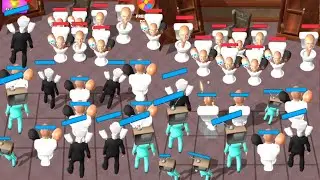 MERGE TOILET: BATTLE MASTER 😁 TOILET RUN 3D 😁 Skibidi Gameplay