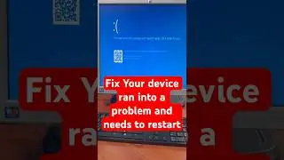How to Fix Your device ran into a problem and needs to restart  Windows 10/11 fix Blue screen Error