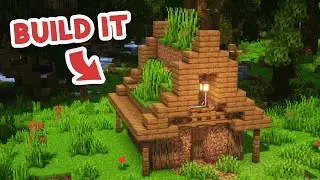 How to Build a Quick Rustic Grass Starter House in Minecraft [TUTORIAL]