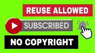Subscribe green screen no copyright