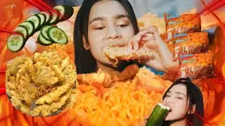 MUKBANG INDOMIE KRIUK+PISANG GORENG+MENTIMUN