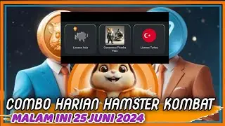 COMBO HARIAN HAMSTER KOMBAT MALAM INI 25 JUNI 2024 KLAIM 5 JUTA KOIN MALAM INI