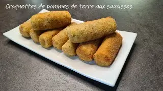 Potato croquettes with sausages, a quick and easy recipe.