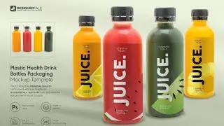 Mock-up: Health Drink Bottles Mockup