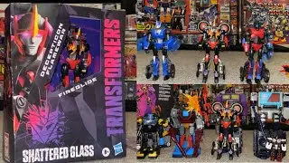 Transformers shattered glass flamewar & fireglide review. Legacy collection SG comparison arcee