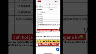 😱100 Percentile NTA Scorecard | JEE Mains Result🔥
