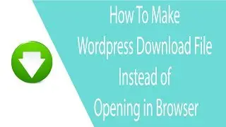 How To Make Wordpress Download File Instead of Opening in Browser