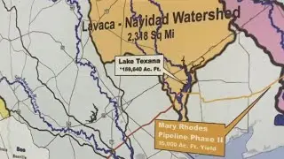 Why do our lake storage levels not include Lake Texana?