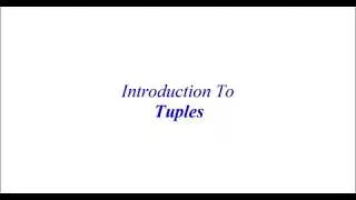 9-introduction to tuples in python