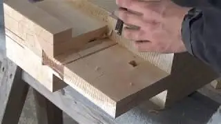 Making Tenon with Mechi  (Part 1)　宮大工が職人技で教える初心者のためのほぞの加工動画１