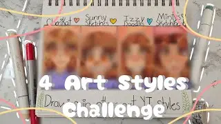 Drawing in 4 Different Art Youtubers Styles ✏️🎨